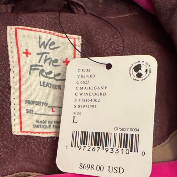 We The Free -Free People -Jealousy Moto Leather Jacket - Picture 2 of 8